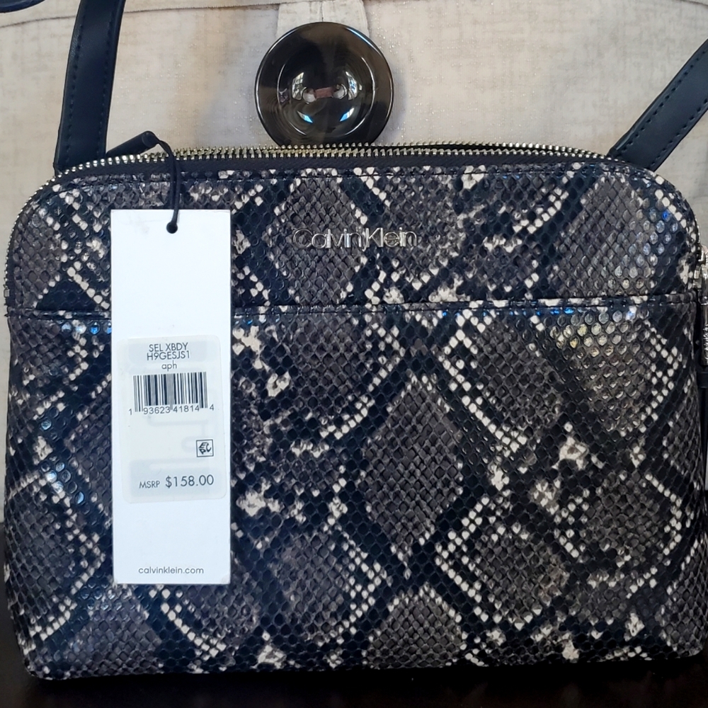 Calvin Klein Python Crossbody Bag - image 1
